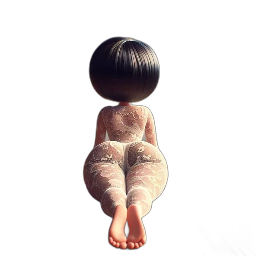 hair, dress, creature, mask transparent PNG cut-out