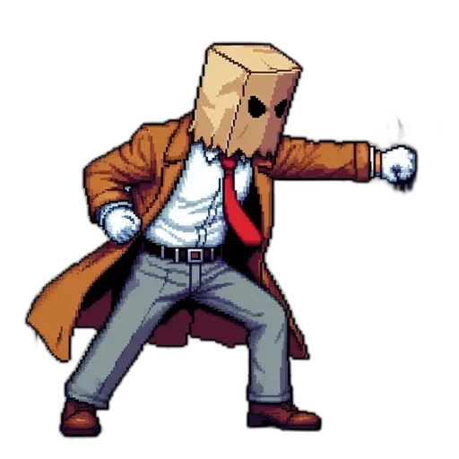 jacket, robot, mask, staff transparent PNG cut-out