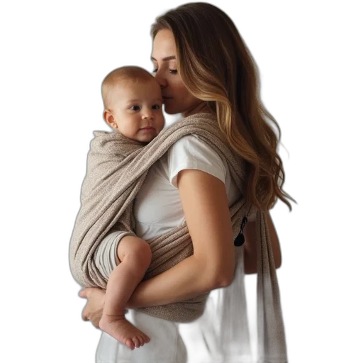 earth tones, babywear, carrier, sling transparent PNG cut-out