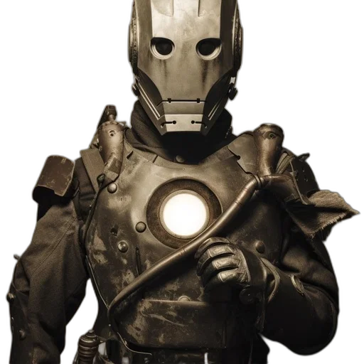 mask, robot, face, jacket transparent PNG cut-out