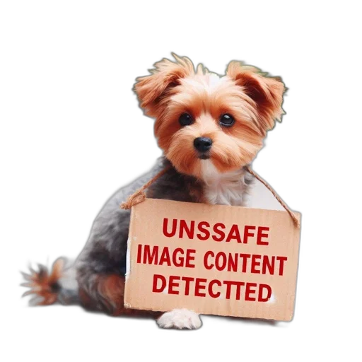 small, dog, wearing, unsafe transparent PNG cut-out