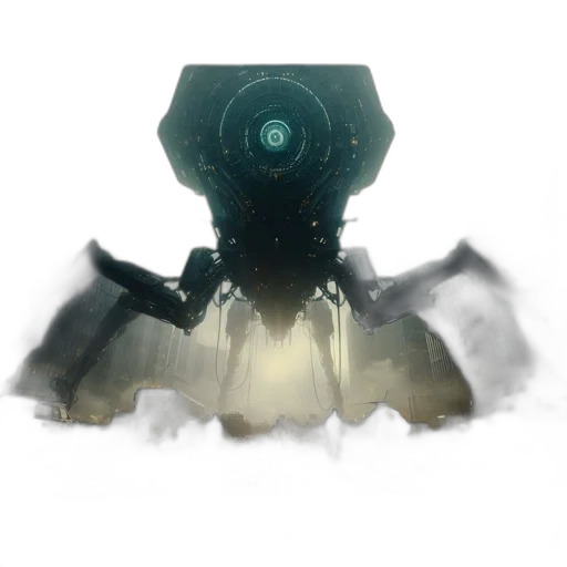 robot, mask, weapon, creature transparent PNG cut-out