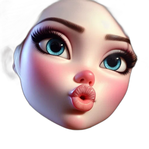 face, mask, creature, 3d render transparent PNG cut-out