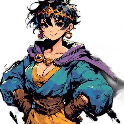 dress, crown, staff, weapon transparent PNG cut-out