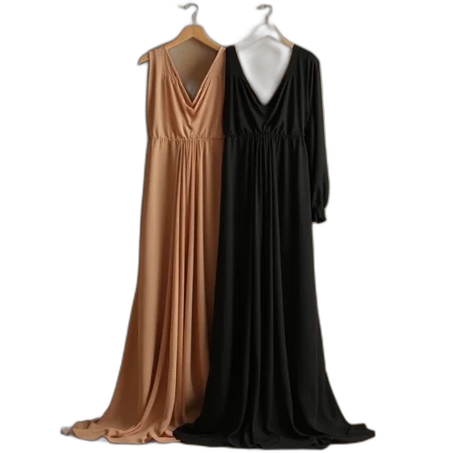 dress, earth tones, dark, golden transparent PNG cut-out