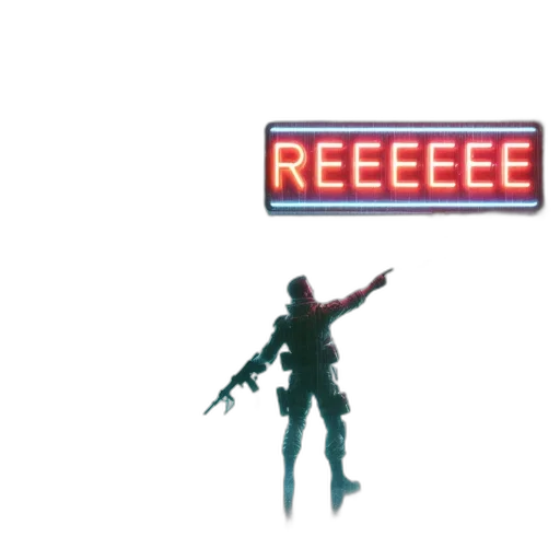 weapon, robot, creature, pixel art transparent PNG cut-out