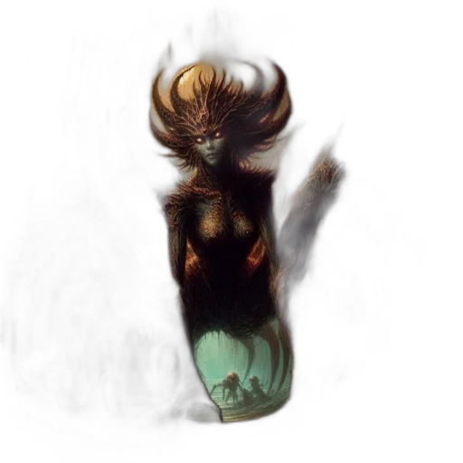 creature, dragon, mask, dress transparent PNG cut-out