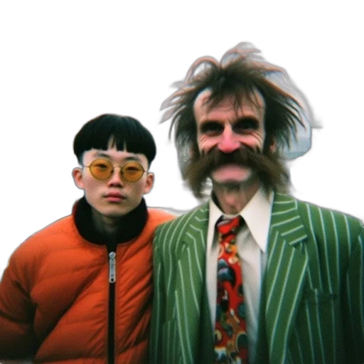 jacket, mask, face, staff transparent PNG cut-out