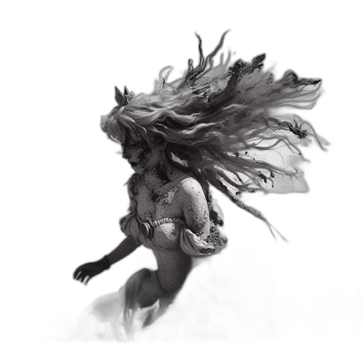 hair, creature, dragon, dress transparent PNG cut-out