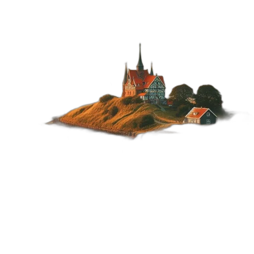 crown, hat, building, dragon transparent PNG cut-out