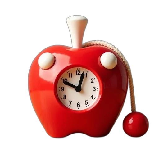 3d render, photorealistic, red, apple-shaped transparent PNG cut-out
