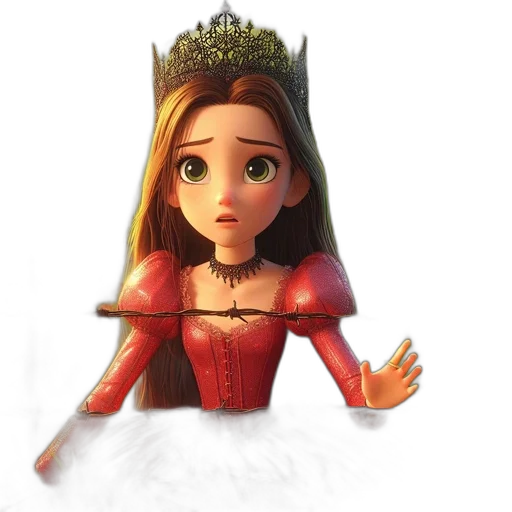 crown, dress, face, hair transparent PNG cut-out