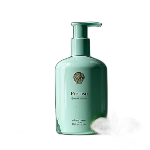 bottle, photorealistic, proraso, mint transparent PNG cut-out