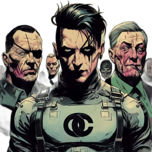 comic book art, concept art, intense, scene transparent PNG cut-out