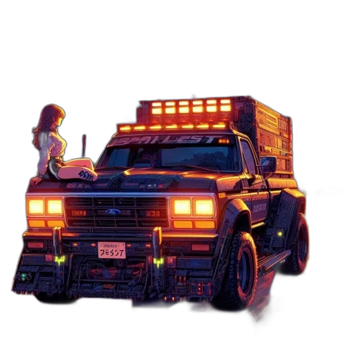 car, weapon, robot, concept art transparent PNG cut-out
