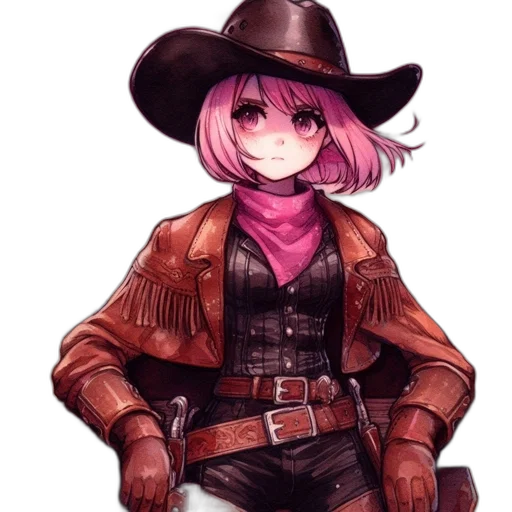 jacket, hat, weapon, staff transparent PNG cut-out