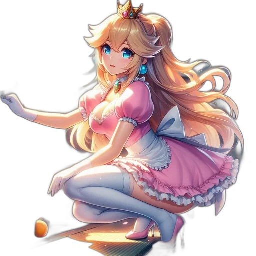 dress, crown, staff, robot transparent PNG cut-out