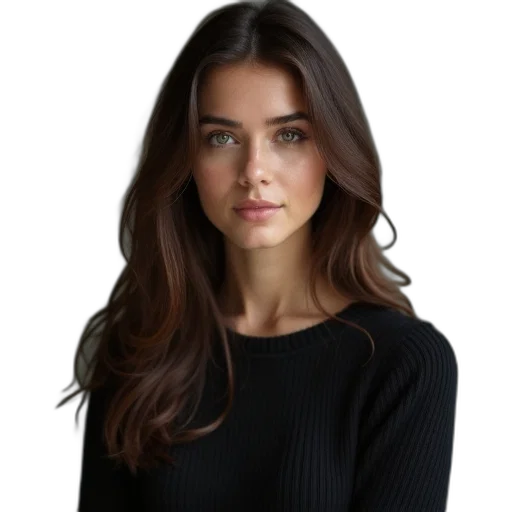 hair, face, staff, dress transparent PNG cut-out