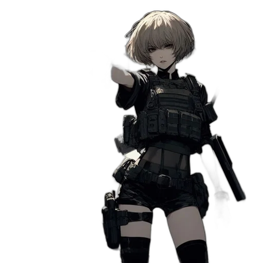 weapon, jacket, robot, concept art transparent PNG cut-out