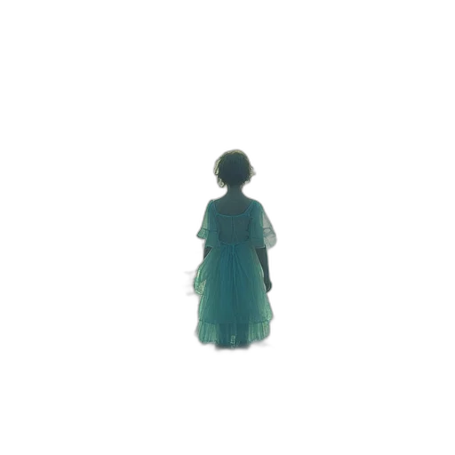 dress, robot, staff, hair transparent PNG cut-out