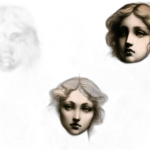 face, mask, hair, crown transparent PNG cut-out