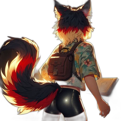 jacket, staff, weapon, animal transparent PNG cut-out