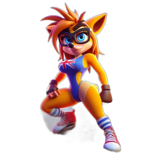 animal, staff, 3d render, concept art transparent PNG cut-out