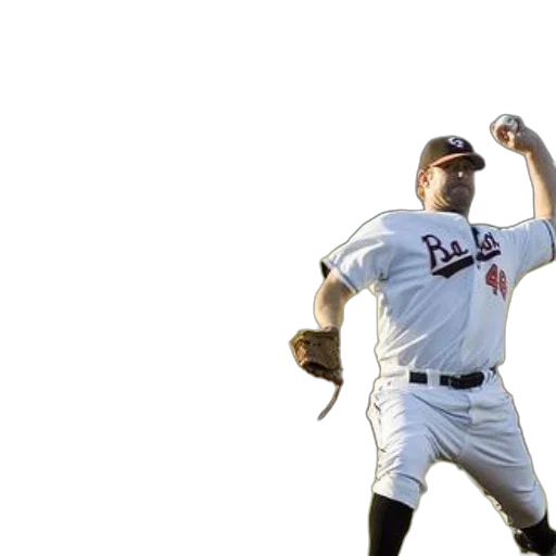 baseball, player, white, uniform transparent PNG cut-out