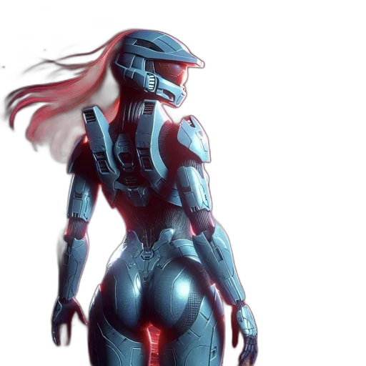 robot, concept art, cyberpunk, 3d render transparent PNG cut-out