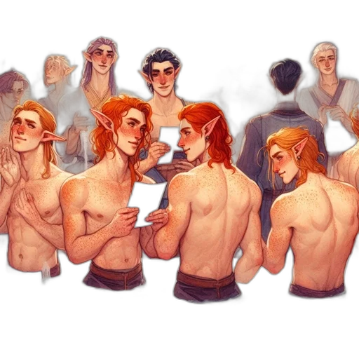 concept art, watercolor, fantasy art, comic book art transparent PNG cut-out