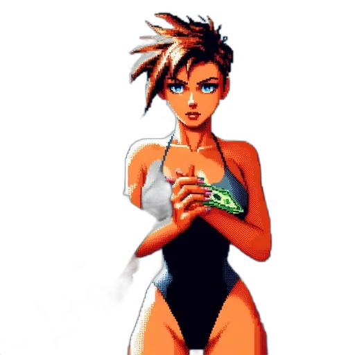 pixel art, concept art, comic book art, anime transparent PNG cut-out