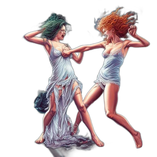 dress, hair, concept art, comic book art transparent PNG cut-out