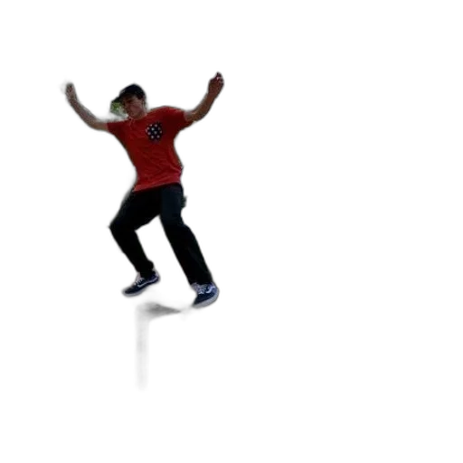3d render, skateboarder, red, shirt transparent PNG cut-out