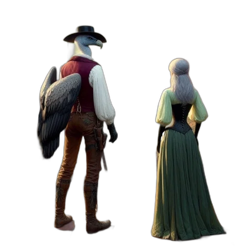 jacket, hat, dress, concept art transparent PNG cut-out