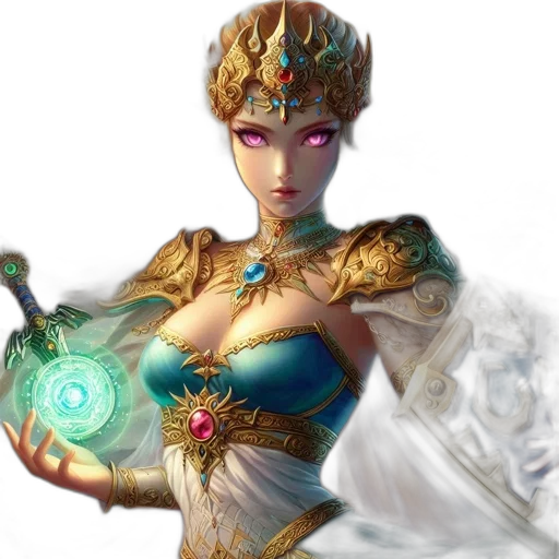 crown, jewelry, staff, sword transparent PNG cut-out
