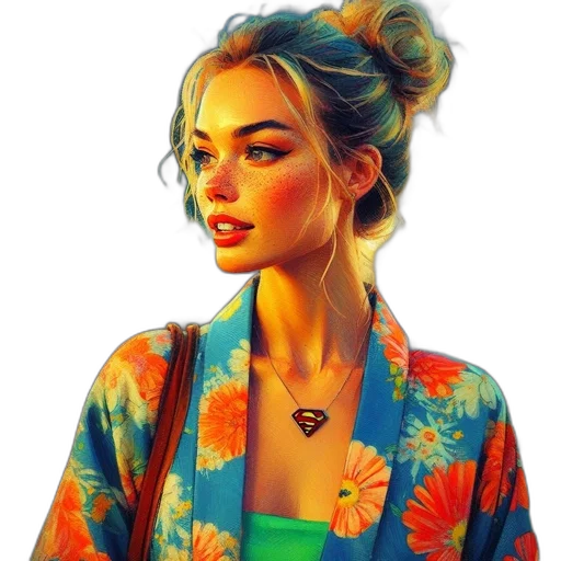 dress, jewelry, jacket, face transparent PNG cut-out
