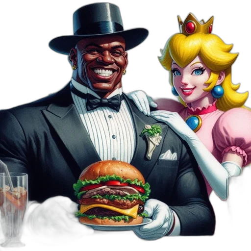 food, concept art, pixel art, vaporwave transparent PNG cut-out
