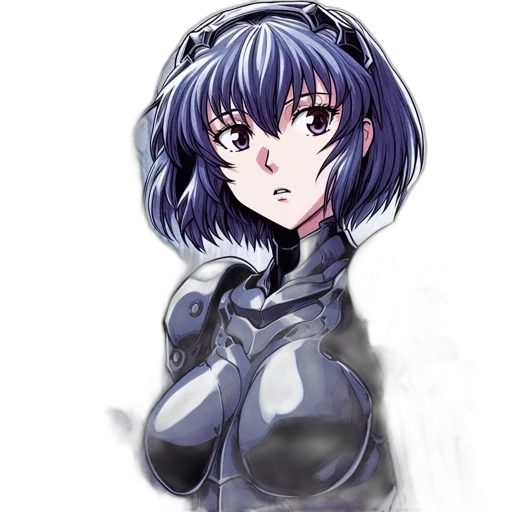 robot, jacket, face, weapon transparent PNG cut-out