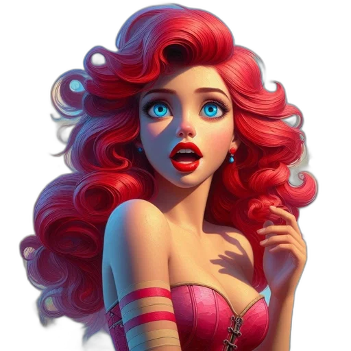 face, dress, hair, fantasy art transparent PNG cut-out