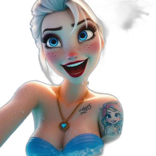 face, cartoon, concept art, 3d render transparent PNG cut-out