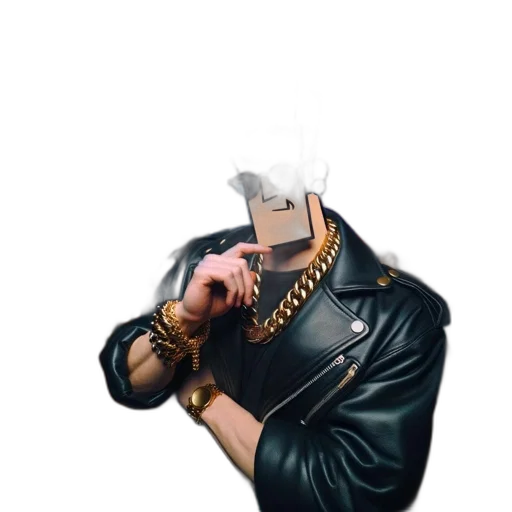 jacket, mask, weapon, face transparent PNG cut-out
