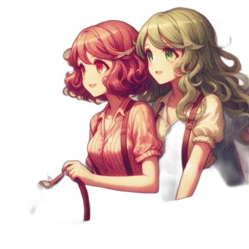 staff, dress, weapon, hair transparent PNG cut-out