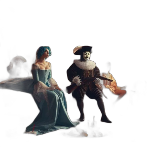 dress, mask, crown, concept art transparent PNG cut-out