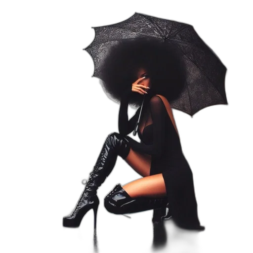 umbrella, concept art, comic book art, photorealistic transparent PNG cut-out