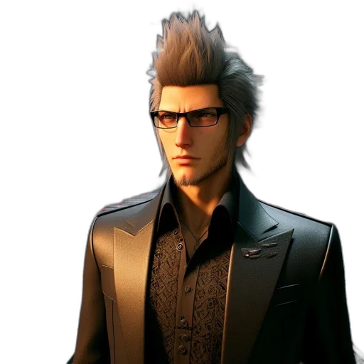 jacket, staff, face, concept art transparent PNG cut-out