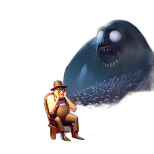 creature, hat, animal, staff transparent PNG cut-out
