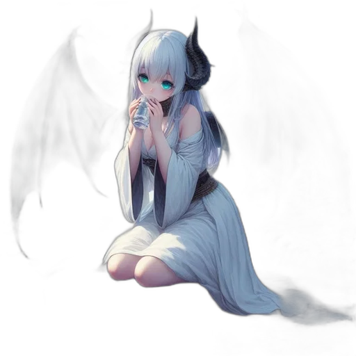 dragon, creature, dress, staff transparent PNG cut-out