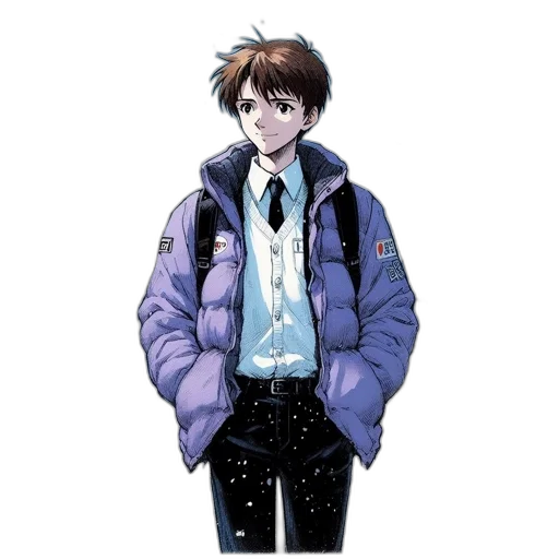 jacket, staff, concept art, pixel art transparent PNG cut-out