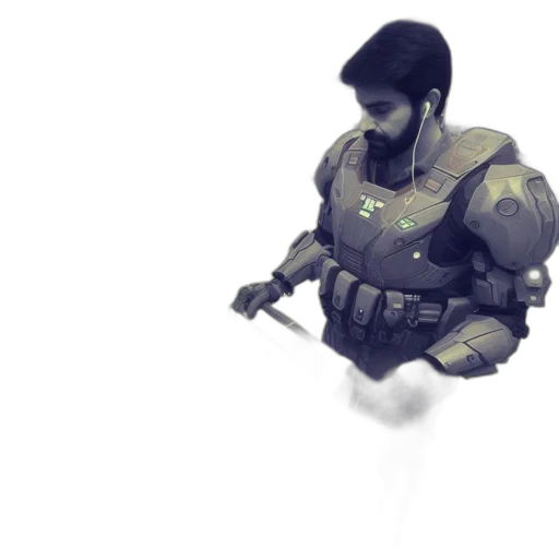 robot, weapon, sword, staff transparent PNG cut-out