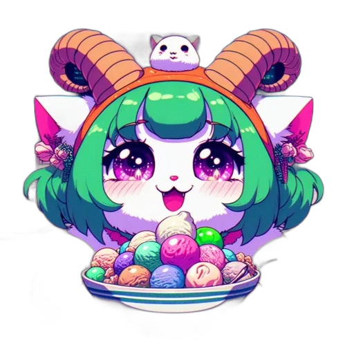 food, creature, staff, pixel art transparent PNG cut-out